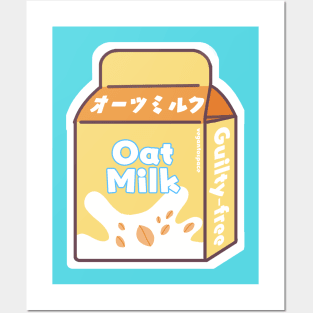 Japanese Oat Milk Organic Non Dairy Plant Based Vegan Milk Posters and Art